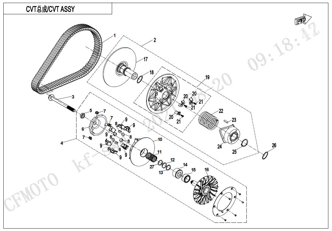 CVT ASSY (FOR ELECTRONIC DOWNHILL BRAKING)
