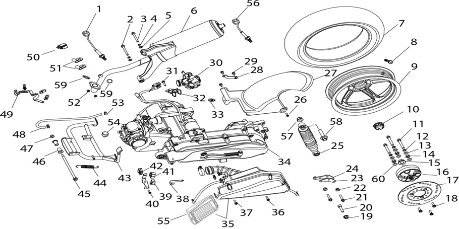 F07 - Muffler & Rear Wheel & Air Filter