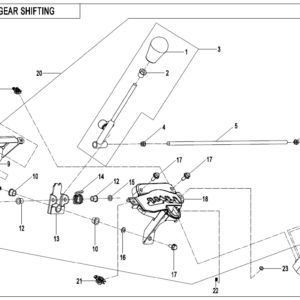 2021 CFORCE 600 GEAR SHIFTING exploded diagram