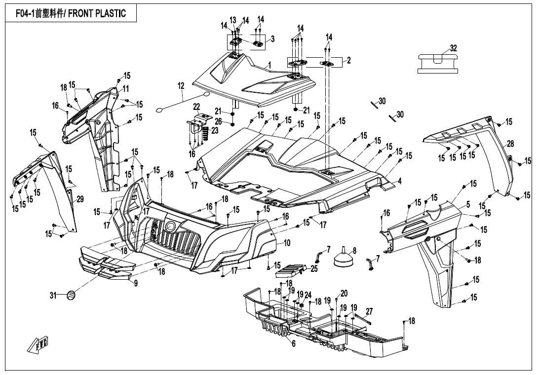 FRONT PLASTIC