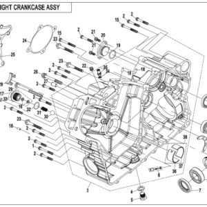 2020 CFORCE 800 XC RIGHT CRANKCASE ASSY exploded diagram