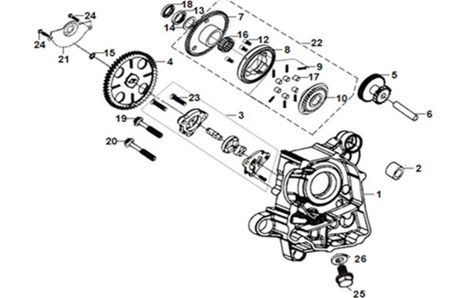 R. CARNK CASE OIL PUMP