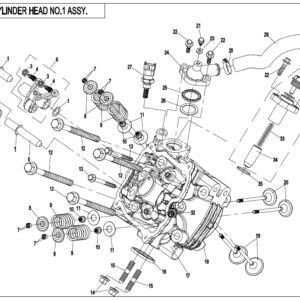 2020 ZFORCE 800 Trail CYLINDER HEAD NO.1 ASSY. exploded diagram
