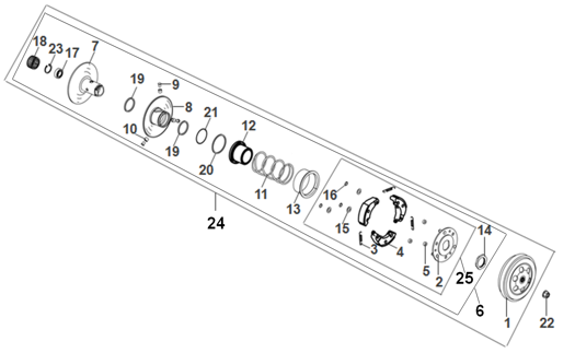 E10 DRIVEN PULLY ASSY