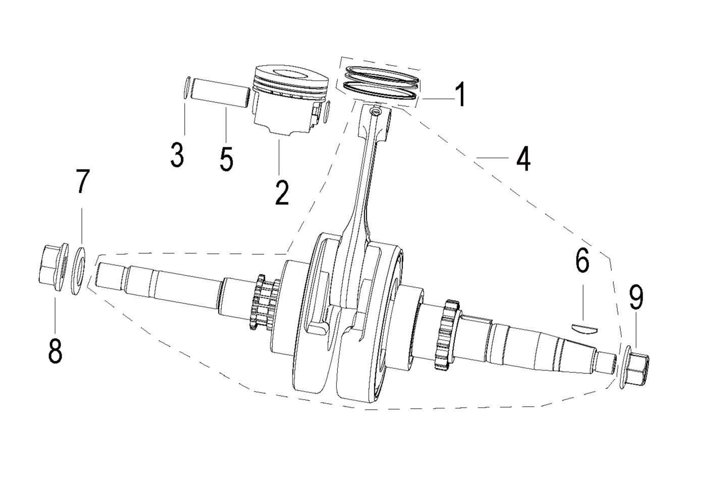 CONNECTING ROD + PISTON ASSY