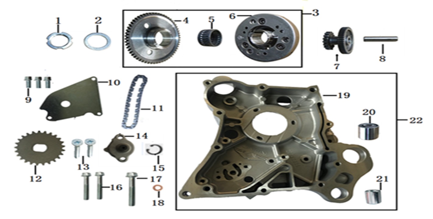 E05 - RIGHT CRANKCASE&OIL PUMP