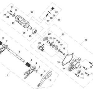 2016 ZFORCE 800 Trail GEARSHIFT ASSY 3 exploded diagram