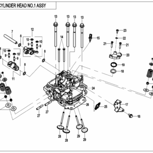 2025 UFORCE 800 XL CYLINDER HEAD NO.1 ASSY exploded diagram