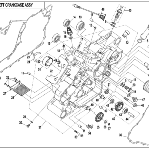 2021 UFORCE 800 LEFT CRANKCASE ASSY. exploded diagram