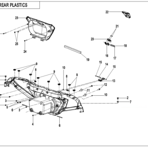 2021 CFORCE 600 REAR PLASTICS exploded diagram
