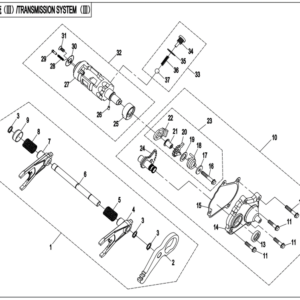 2022 ZFORCE 800 Trail TRANSMISSION SYSTEM (3) exploded diagram
