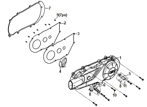 Left Crank Case Cover