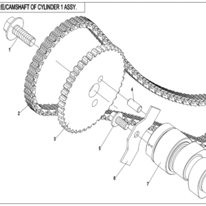 2022 ZFORCE 800 Trail CAMSHAFT OF CYLINDER 1 ASSY. exploded diagram