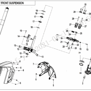 2025 IBEX 800-E FRONT SUSPENSION exploded diagram