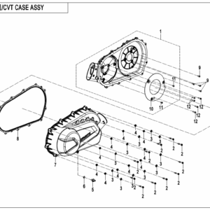 2026 UFORCE 800 XL CVT CASE ASSY exploded diagram