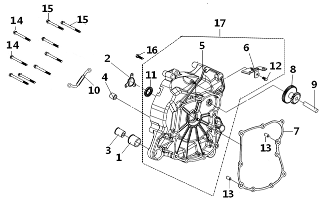 E06 - Right Crankcase Cover