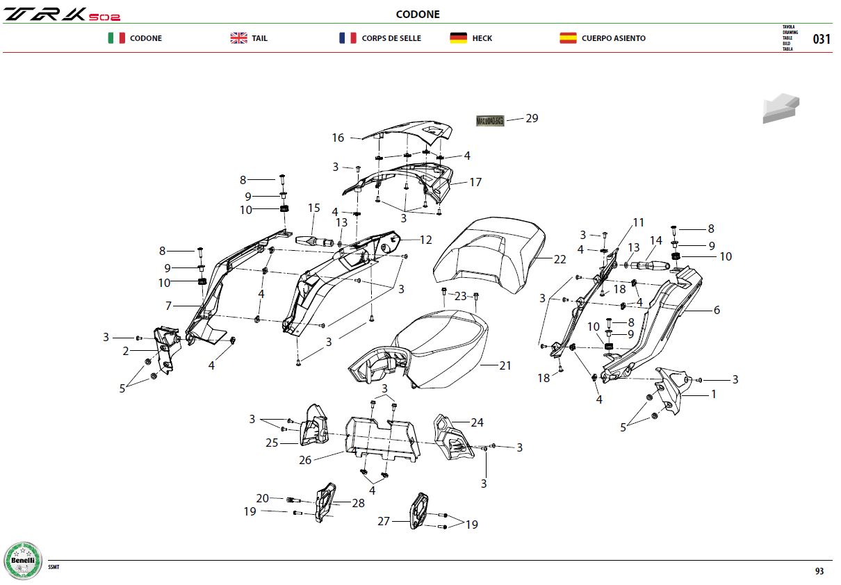 Tail Covers And Seats