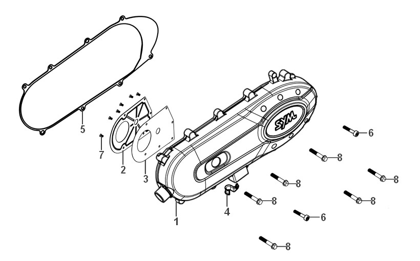 L CRANKCASE COVER