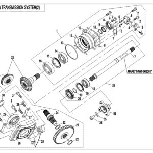 2019 ZFORCE 800 Trail TRANSMISSION SYSTEM(2,2018) exploded diagram