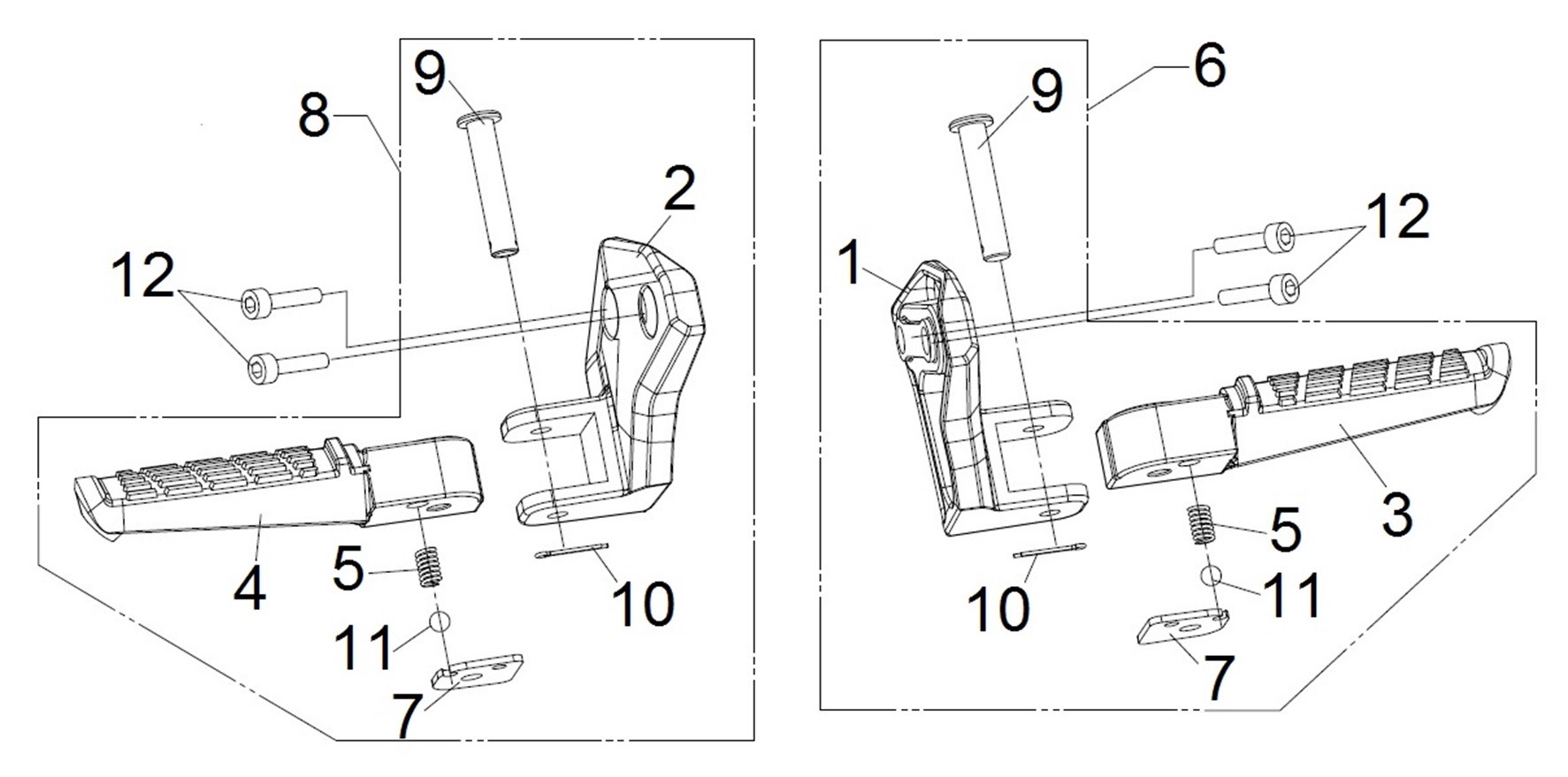 R/L PILLION STEP