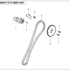 2026 UFORCE 800 XL CAMSHAFT OF CYLINDER 2 ASSY exploded diagram