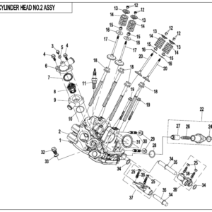 2020 ZFORCE 800 Trail CYLINDER HEAD NO.2 ASSY. exploded diagram