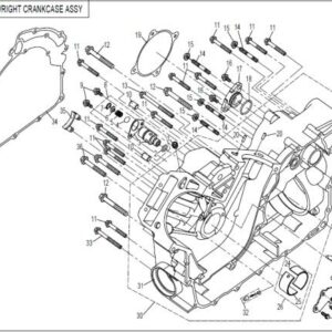 2015 UFORCE 800 RIGHT CRANKCASE ASSY. exploded diagram