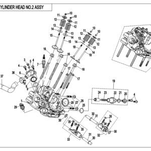 2019 CFORCE 800 XC CYLINDER HEAD NO.2 ASSY exploded diagram