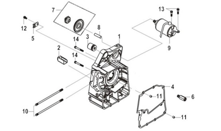 R. CRANK CASE