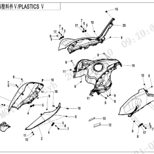 2023 IBEX 800 Touring PLASTICS5 exploded diagram