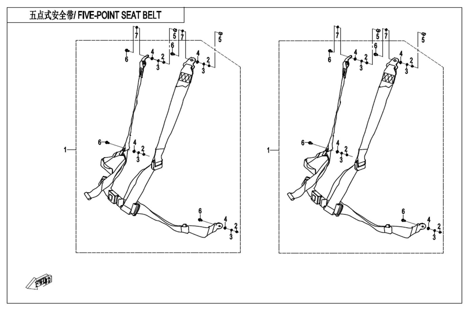 5-POINT SEAT BELT