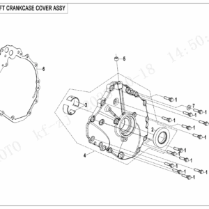 2025 CFORCE 800 TOURING LEFT CRANKCASE COVER ASSY exploded diagram