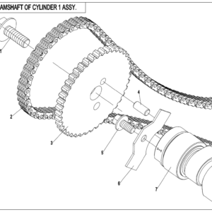 2020 ZFORCE 800 Trail CAMSHAFT OF CYLINDER 1 ASSY. exploded diagram