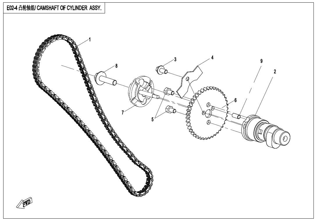 CAMSHAFT OF CYLINDER ASSY