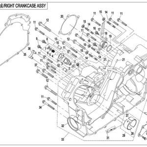 2017 ZFORCE 800 Trail RIGHT CRANKCASE ASSY exploded diagram