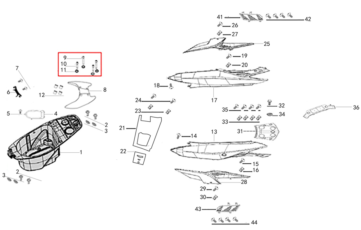 F12 = BOX LUGGAGE ASSY & REAR CARRIER