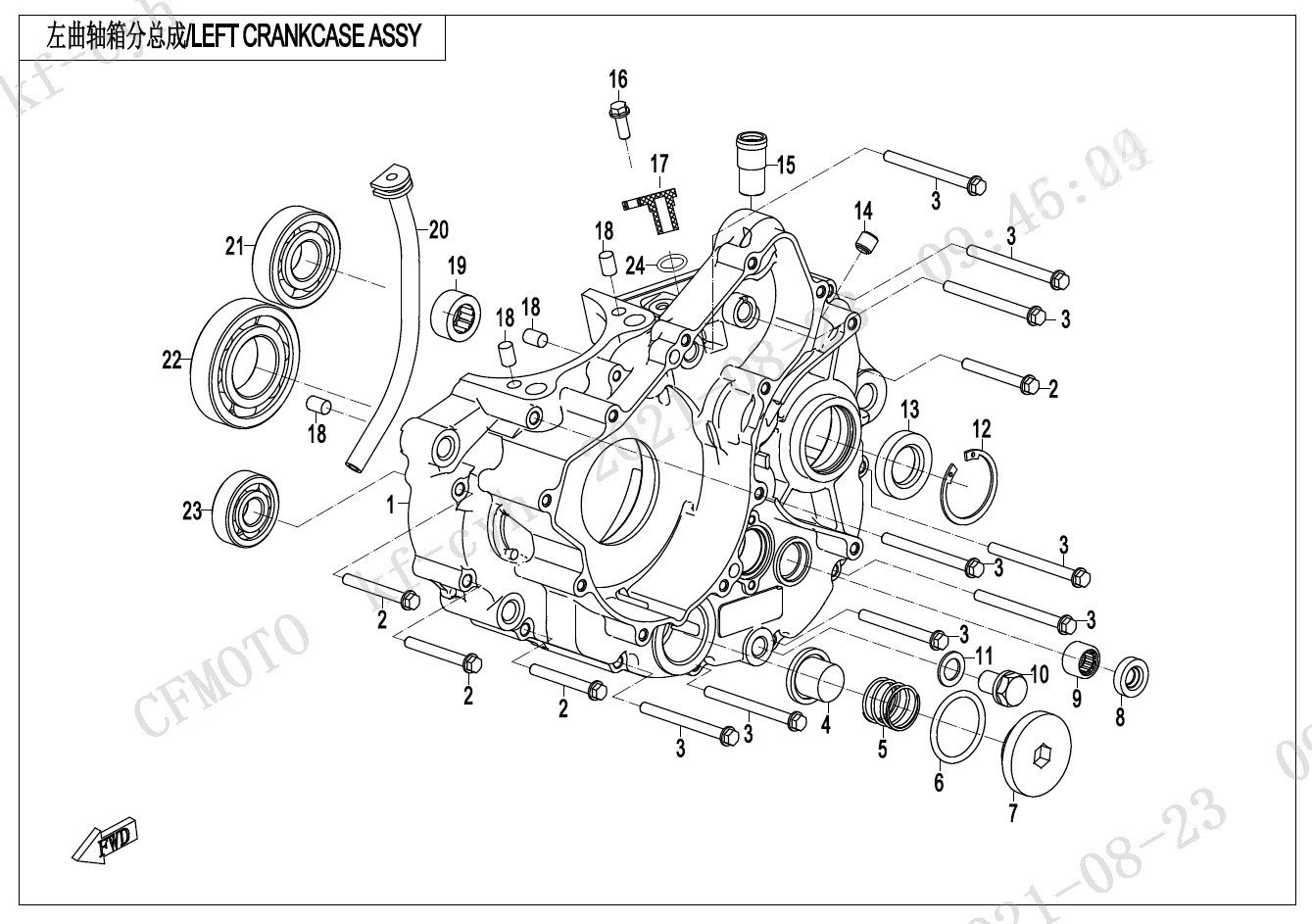 LEFT CRANKCASE
