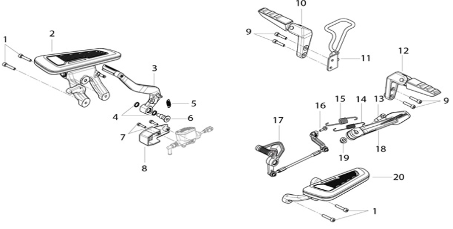 F13 - Footrest & Pedals