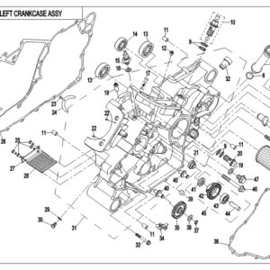 2019 UFORCE 800 LEFT CRANKCASE ASSY. exploded diagram