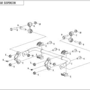 2023 ZFORCE 800 Trail REAR SUSPENSION exploded diagram