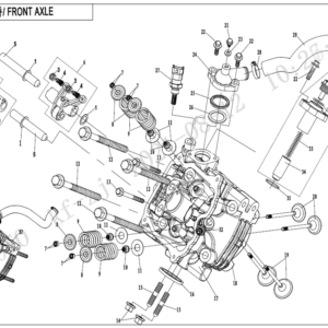 2022 ZFORCE 800 Trail CYLINDER HEAD NO.1 ASSY. exploded diagram