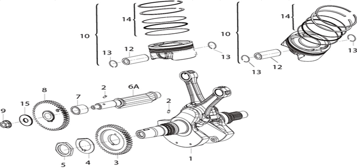 E03 - CRANK CONNECTING ROD ASSY
