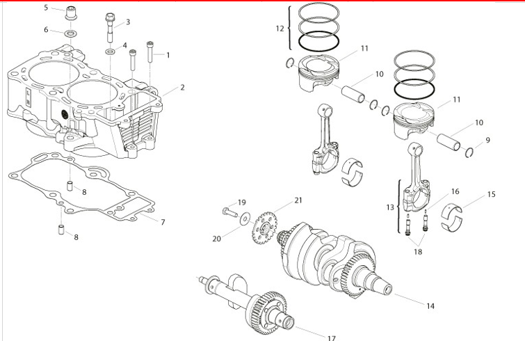 T003 CRANK GEAR ASSEMBLY