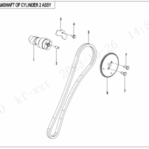 2025 CFORCE 800 TOURING CAMSHAFT OF CYLINDER 2 ASSY exploded diagram
