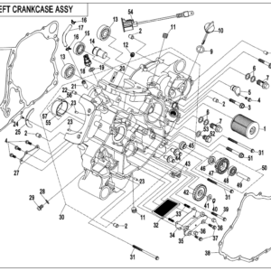 2024 CFORCE 800 XC LEFT CRANKCASE ASSY exploded diagram