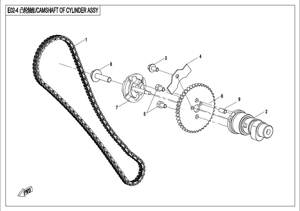 CAMSHAFT OF CYLINDER ASSY
