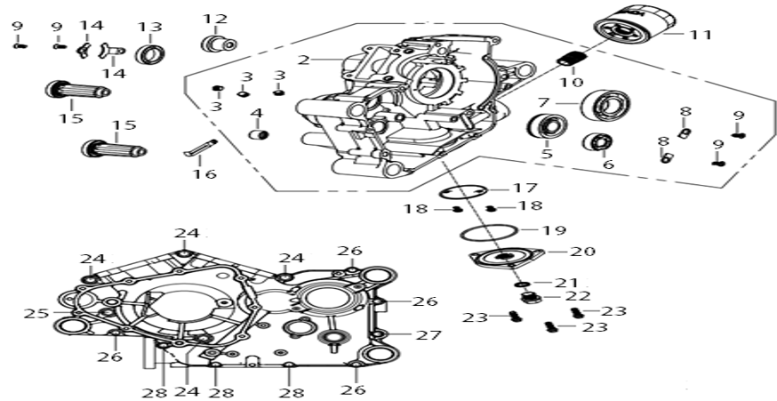 E07 - Left Crankcase