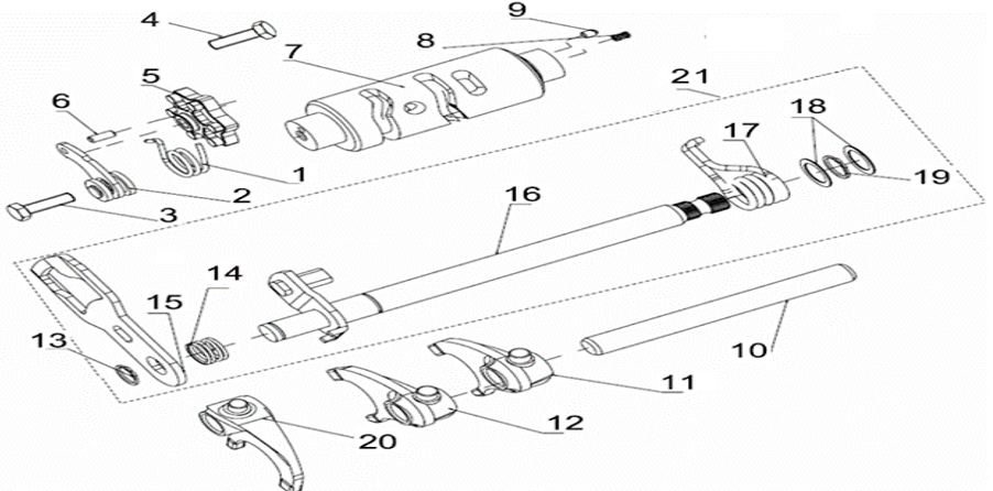 E13 - GEAR SHIFT MECHANISM
