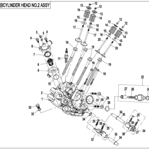 2021 UFORCE 800 CYLINDER HEAD NO.2 ASSY. exploded diagram