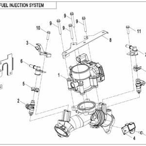 2025 ZFORCE 800 Trail FUEL INJECTION SYSTEM exploded diagram